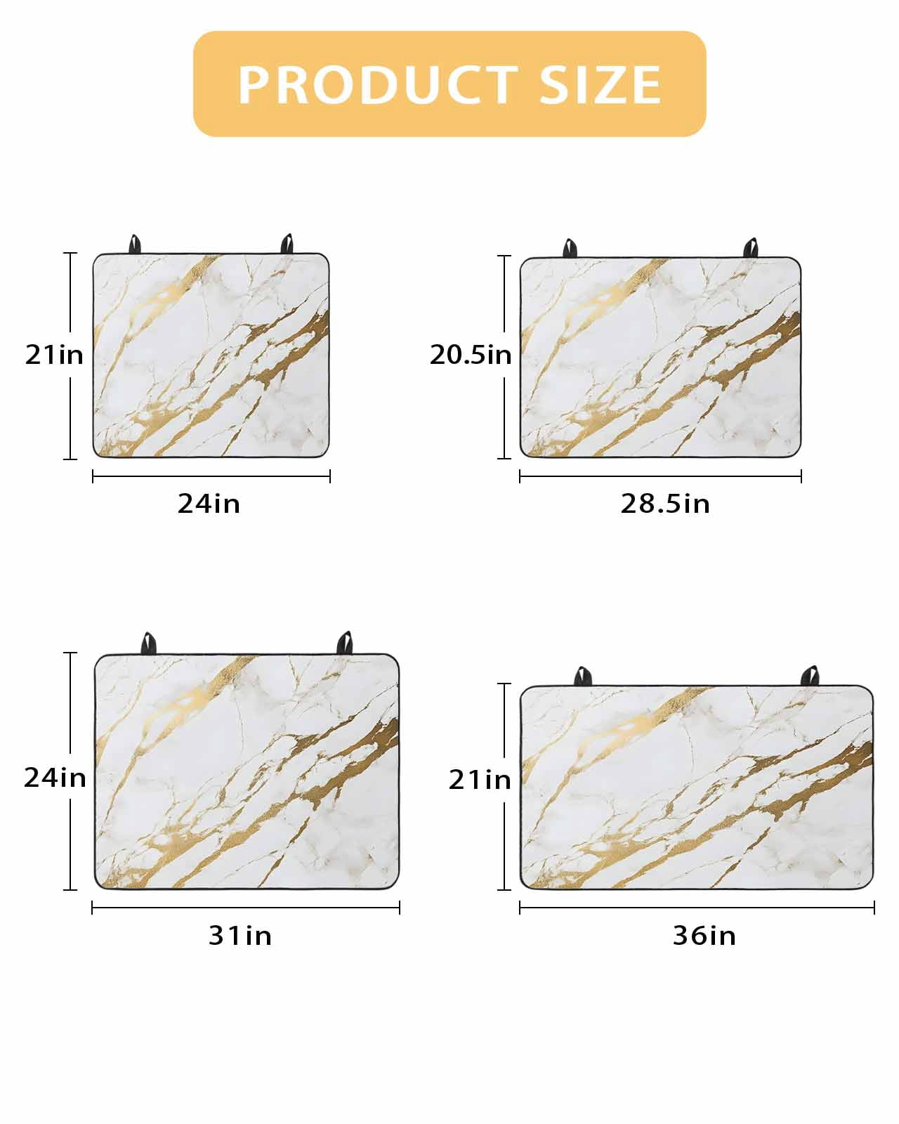 nqOlkjepod Large Induction Cooktop Protector Mat 24"x21", White Gold Modern Stove Top Covers for Electric Stove, Abstract Vintage Marble Geometric Stove Burner Cover Mats, Glass Top Stove Cover