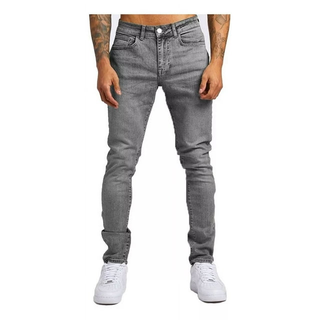 Pantalones Vaqueros Elásticos Slim Fit Para Hombre