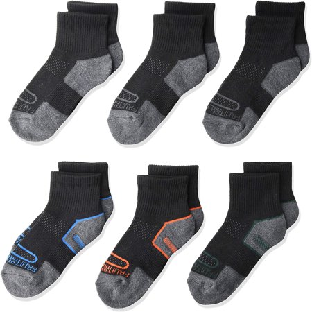 Fruit of the Loom boys Coolzone Cushioned Ankle Quarter Socks | Walmart ...