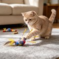 thumbnail image 4 of Interactive Cat Toys with Bird and Feather Teaser Wand for Indoor Cat Exercise, Realistic Chirping, Lifelike Birdie Tweets, Durable & Safe, 4 of 6
