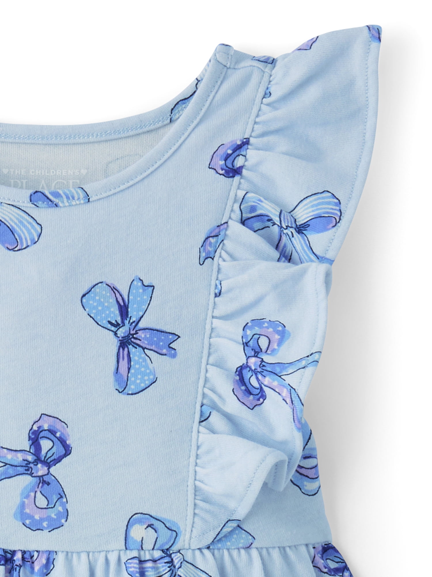 The Children's Place Baby & Toddler Girls Short Sleeve Printed Flutter Dress, Sizes 6M-5T