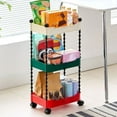 thumbnail image 5 of Qholemyo Living Room Snack And Fruit Cart Three Tier Multifunctional Mobile Storage Rack with Storage Snack Containers Book Shelf for Baby Bookcase Bathroom And Kitchen, 5 of 6