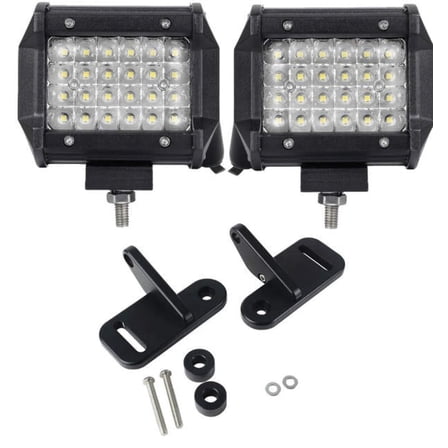 Elite Series LED Trail / Flood Light Set and Installation Hardware Kit for Jeep Wrangler JL Models