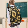 thumbnail image 7 of FORMRS School Backpack 17" Student Travel Bag with Laptop Compartment, Black Sunflower Pattern, 7 of 7