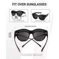 thumbnail image 5 of Polarized Fit Over Sunglasses for Women Trendy Overszied Frame Shades (2 pack), 5 of 10
