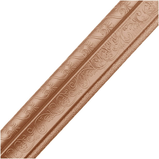 Fiudx Borde de Pared Autoadhesivo, Diseño de Espuma 3D En Relieve, Ignífugo y Antiinsectos, Decoración de Pared Multiusos, Decoración de Fondo y Rodapié, Fácil Instalación, 2,3 M de Largo.