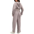 thumbnail image 3 of ATHLECHIC Women's Tracksuits 2 Piece Outfits Casual Cropped Hoodie Wide Leg Pants Workout Lounge Sets S Coffee, 3 of 4