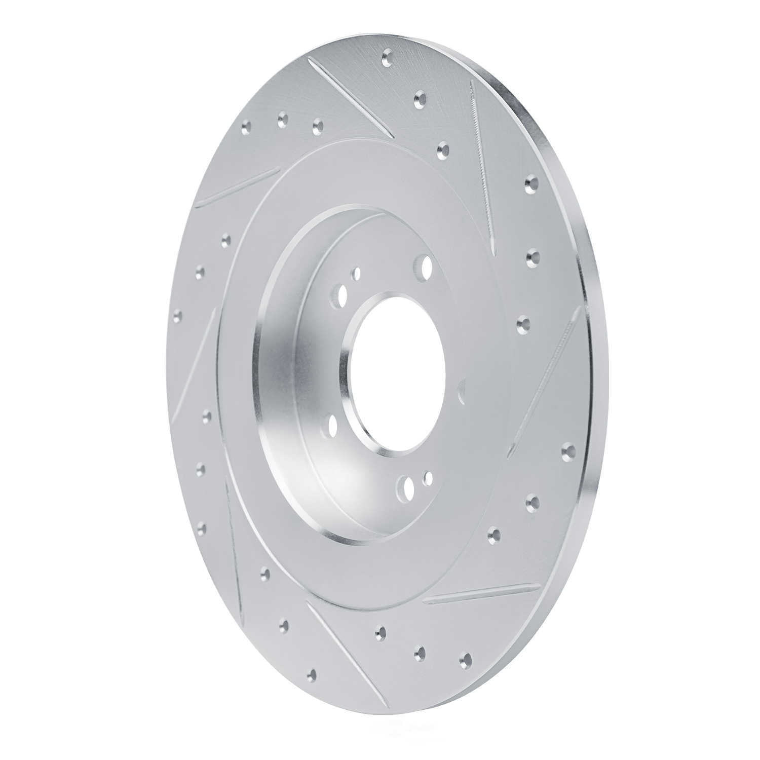 Dynamic Friction Company 631-21049L DFC Brake Rotor - Drilled And Slotted - Silver