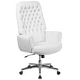 thumbnail image 2 of Flash Furniture High Back Traditional Tufted White LeatherSoft Executive Swivel Office Chair with Arms, 2 of 13
