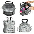 thumbnail image 2 of Boho Bohemia Geometric Line Art Drawstring Lunch Bag Women - Drawstring Lunch Bag Insulated for Work Office - Stain-Resistant Large Lunchbags for Women with Multi-Pockets, 2 of 6