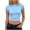 *Light Blue, variant on VBVC Women's Crew Neck Short Sleeve Crop Top,Ladies Slim Fit Basic T-Shirt,Stretchy Casual Y2K Baby Tee For Women,Black,S-2XL