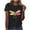 Black, variant on Women Summer Casual Short Sleeve Crew Neck T-Shirt Colorful Watercolor Dragonfly Print Graphic Tee Loose Fit Soft Summer Tops for Women Daily Wear Plus Size S-2XL