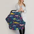 thumbnail image 3 of Haiem Dinosaur Flowers Baby Nursing Cover & Nursing Poncho - Multi Use Cover for Baby Car Seat Canopy, Stroller Cover, 360°Full Privacy Breastfeeding Coverage, 3 of 9