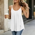 thumbnail image 4 of SHTXOZHI Tank Tops for Women Spaghetti Straps Tanks Plus Size Casual Pleated Scoop Neck Loose Sleeveless Tank Tops, 4 of 6