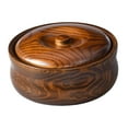 thumbnail image 2 of Cuenco de madera para cereales, recipiente para ensalada, cuenco de madera maciza para ramen, para el hogar 20cmx7.5cm, 2 of 9