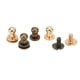 thumbnail image 1 of Juego de 200 tornillos Chicago de 0,3 x 0,2 pulgadas, cabeza redonda, cobre resistente y duradero, remaches de artesanía en cuero ampliamente utilizados para bolsos de cuero, color dorado y bronce, 1 of 12