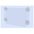 thumbnail image 6 of Window Sign Holder 11" x 8.5" Double Sided Document Display with Suction Cups for Notices and Directional Signage in Public and Government Buildings Clear Acrylic, 6 of 7
