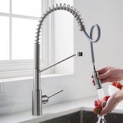 Kraus Oletto Contemporary Single Handle Pull Down Kitchen Sink Faucet, Chrome