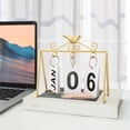 thumbnail image 4 of Calendar Bird Iron Flip Calendar Home Decor Desk Decorative Ornament Desk Calendar Desk Calendar 2024-2025, 4 of 7