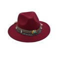 thumbnail image 1 of Jumpingount Sombreros ligeros y cómodos a los niños les encantará usar gorras de Panamá para niñas niños protectores coloridos duraderos Sombreros Burdeos Mediano (56-58cm), 1 of 6