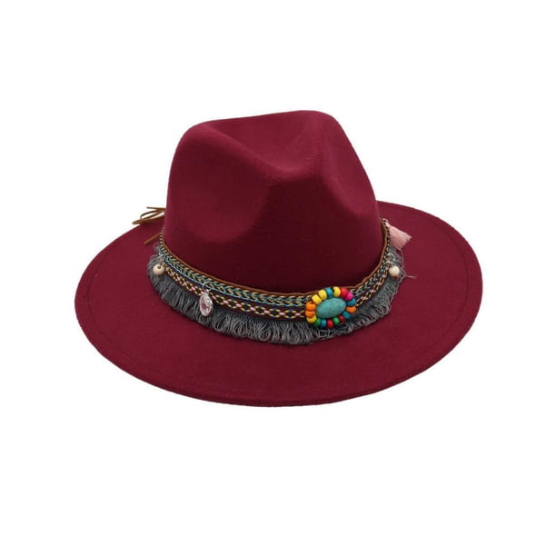 Minnieouse Gorros coloridos de algodón para niñas y niños, para cualquier ocasión, sombreros de Panamá para niños, protección solar, Sombreros Burdeos Mediano (56-58cm)