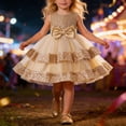 thumbnail image 2 of RMGVDSD Girls Birthday Dress Sequins Tiered Tutu Princess Dresses Flower Girl Wedding Party Gown Formal Dress Holiday Celebration Fashionable Denim Pants, 2 of 9