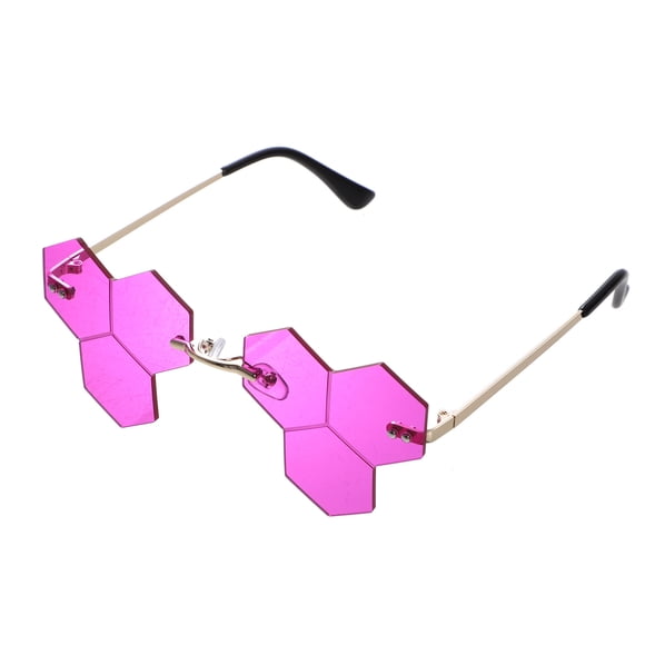 1 par de gafas de sol unisex de moda sin marco, accesorios para fiestas