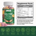 thumbnail image 5 of YUM-V’s Calcium 500 mg with Vitamin D3 Gummies, Tooth Health & Bone Support, Raspberry & Orange Flavor, 60 Count, 5 of 11
