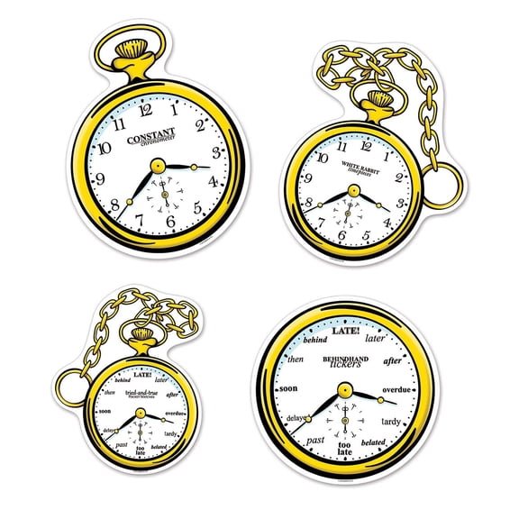 48 Pack Bulk Clock Party Cutouts