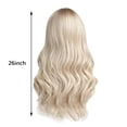 thumbnail image 2 of FORYULIK Perruque Blond Blanc Dégradée Femme Cheveux Longs Naturelle Mode Grande Tête Complète Ensemble de Perruques, 2 of 3