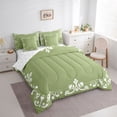 thumbnail image 3 of Feelyou Green Boho Damask Bedding Comforter Set 7pcs, Fashion Mandala Queen Bedding Sets, 3 of 8
