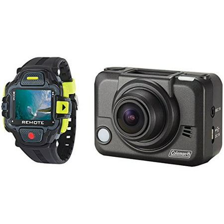 Coleman Bravo2 CX12WP+LCD 1080p Full HD Wi-Fi Helmet and Action Camcorder with Streaming LCD Watch and Mounts (Black)