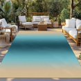 thumbnail image 2 of Turquoise Yellow Ombre Outdoor Rug for Patio/Deck/Porch, Non-Slip Large Area Rug 6 x 9 Ft, Farmhouse Modern Gradient Art Indoor Outdoor Rugs Washable Area Rugs, Reversible Camping Rug Carpet Runner, 2 of 8