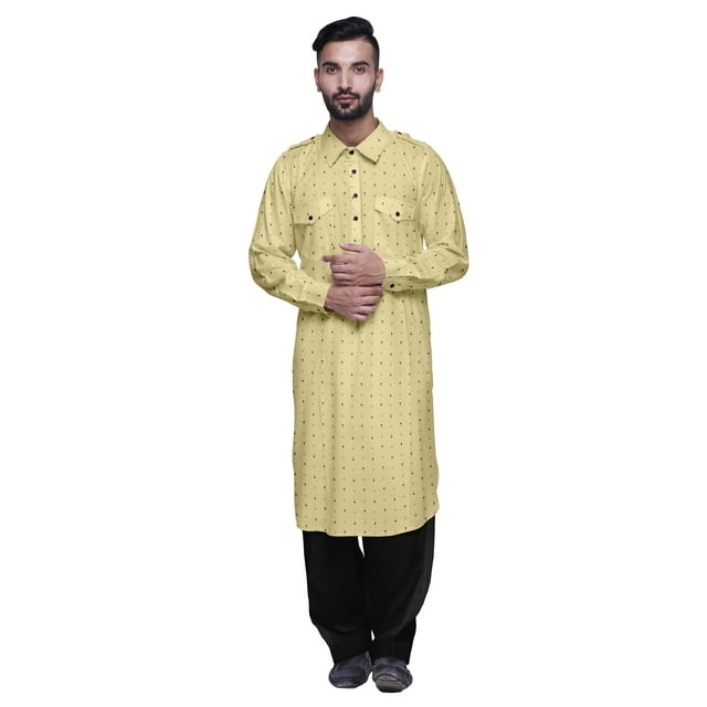 Atasi Kurta Punjabi Pyjama pour Hommes Ensemble Kurta Pyjama Imprimé Décontracté