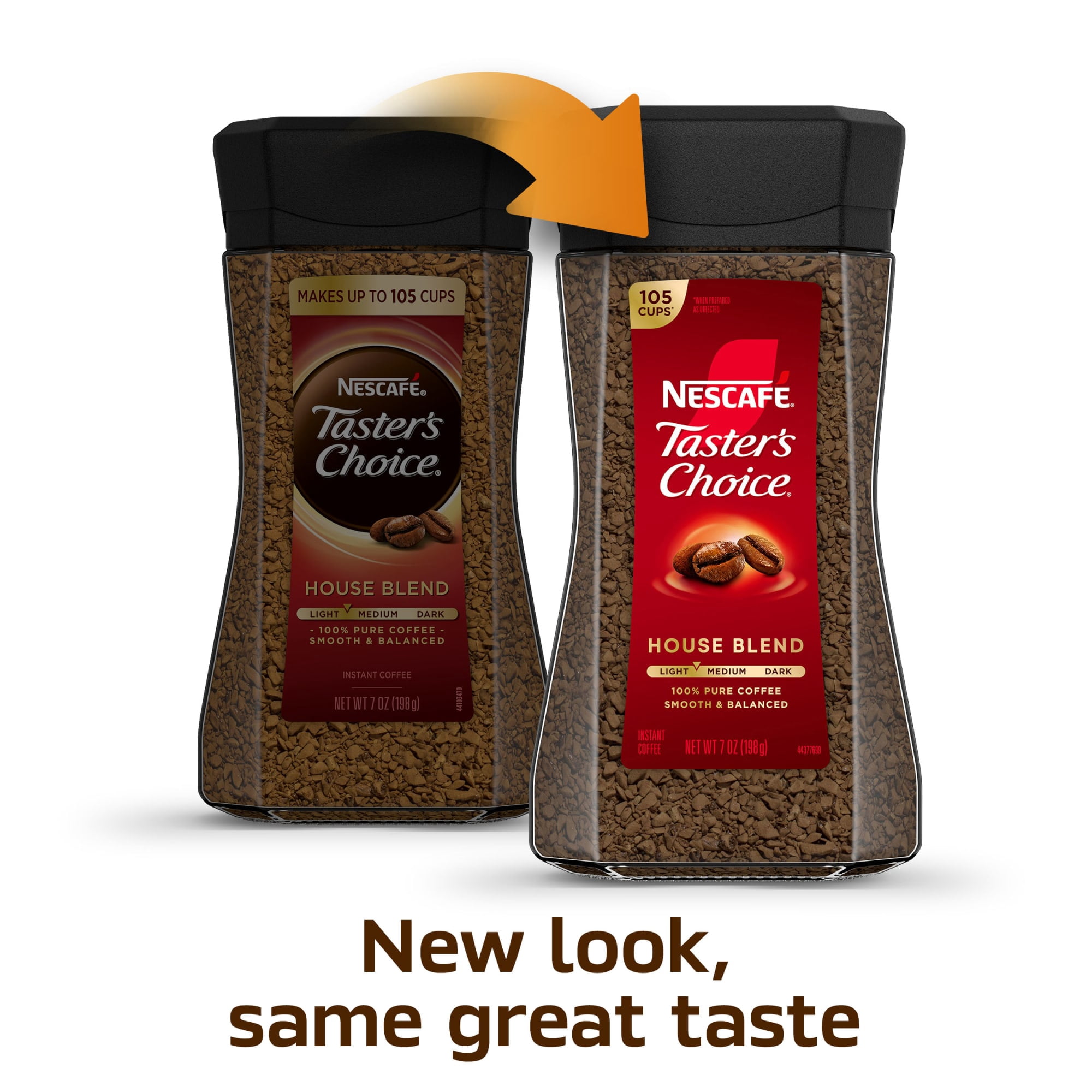 (2 pack) NESCAFÉ Taster's Choice House Blend, Light Medium Roast Instant Coffee, 7 oz, 1 Jar