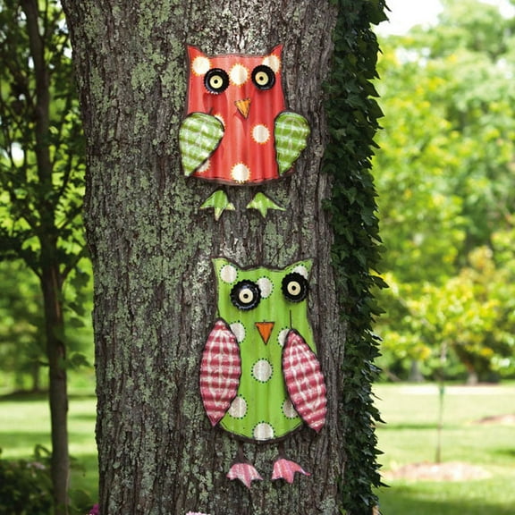 New Creative 2 Piece Bright Companions Owl Wall D cor Set (Set of 2)