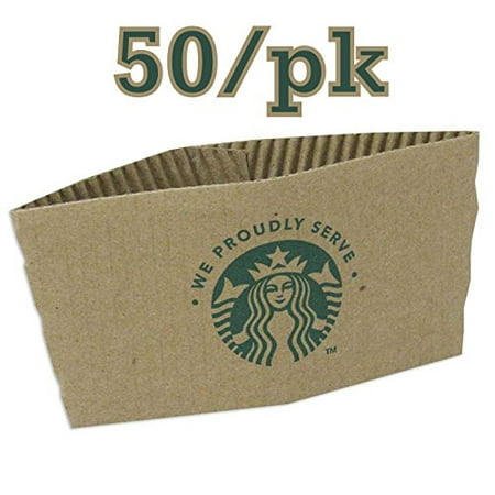 Starbucks Coffee Cup Sleeves, 50 Jackets for Hot Cups, Fits 12, 16 and 20 ounce cups, Recycled and Made in the