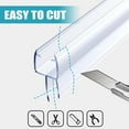 thumbnail image 5 of Shower Door Seal Glass Door Bottom Seal Frameless Shower Doors Strip Stop Shower Leaks And Create A Water Barrier For Glass, 5 of 9