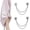 Black 5pcs, variant on Magnetic Clothing Clips with Chain Metal Jean Buttons for Pants Scarf Trouser Legs Cuff Secure Grip