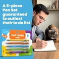 thumbnail image 4 of Funny Cat Lover Gift Pen Set, 5-Piece Pen Set with Stylus Tip, Gift for Cat Parents, Friends and Co-Workers, 4 of 5