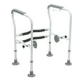 thumbnail image 3 of Steel Adjustable Toilet Support Frame Handrails Safety Rails, 330lbs Load Bathroom Handicap Grab Bars Rails for Seniors, 3 of 17