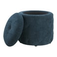 thumbnail image 5 of Erindale Round Storage Ottoman in Indigo Fabric, 5 of 8