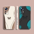 thumbnail image 2 of Case For Xiaomi 13 12 12S 11 11T 10 10S 9 9SE 8 8SE Pro Ultra Lite Colour Simple Liquid Silicone Case Beautiful Butterfly, 2 of 5