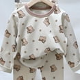thumbnail image 5 of CAUYDY 5T 6T Toddler Boys Clothes Baby Girl Pajamas Long Sleeve Top and Elastic Pants 2 Piece Set Little Kids Sleepwear Summer Fall,Coffee, 5 of 6