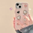 thumbnail image 4 of 3D Love Heart Love pearl Case For Iphone 15 14 13 12 11 Pro Max For iphone xs max  Case  Multicolour Shockproof phone Case, 4 of 6