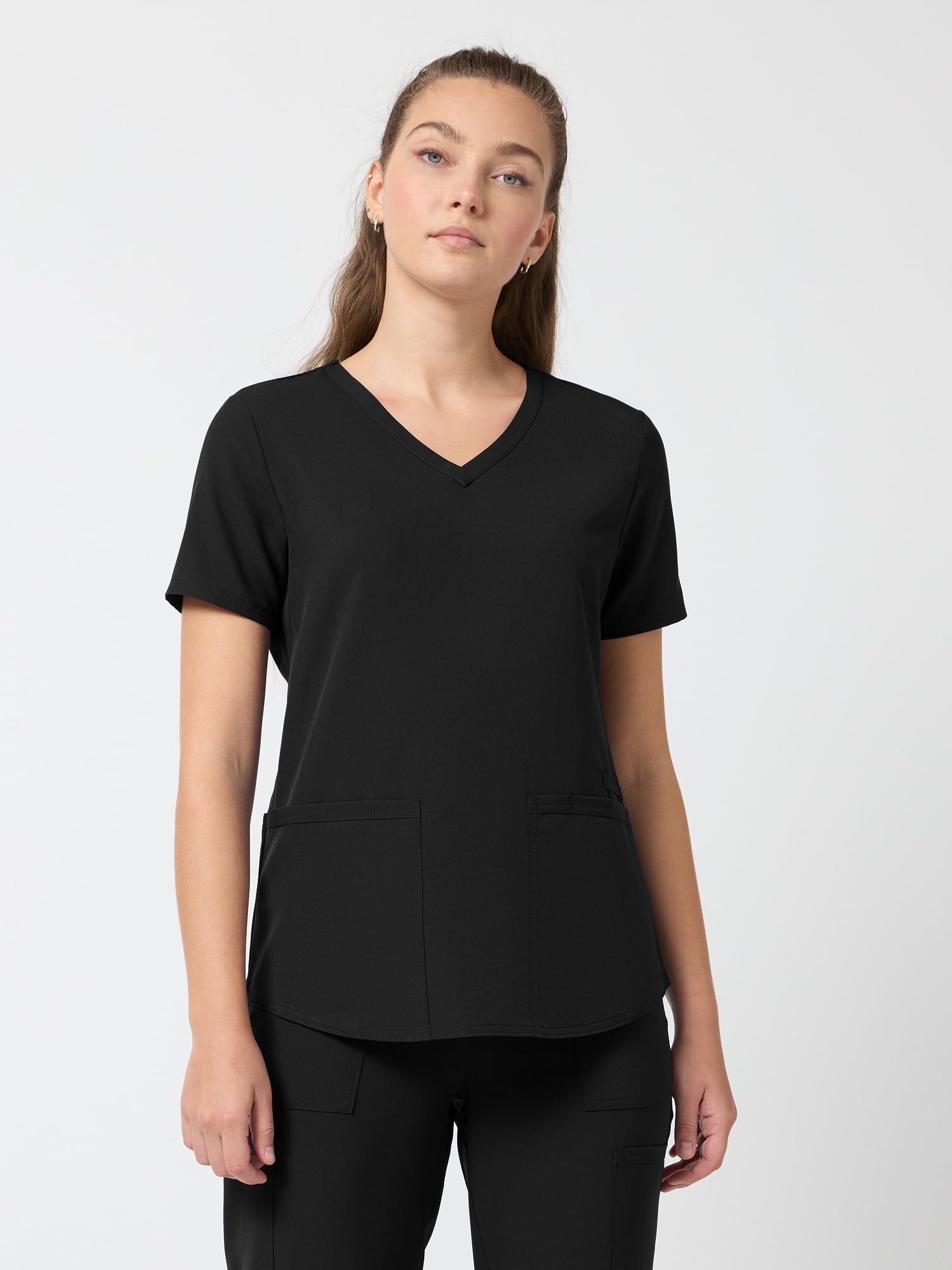 Koi Lite Women's Philosophy 316 Side Zipper Scrub Top-Black-2XL