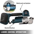 thumbnail image 3 of VEVOR DD19A Electric Strapping Tool, Handheld Strapping Machine for 0.4-0.7inch Width PP/PET Belt, Electric Welding Strapping Tool Tight 6000N Adjustable, for PET/PP Bands, 3 of 9