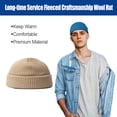 thumbnail image 2 of Qarigey Gorro de lana a la moda para mantener el calor durante mucho tiempo, gorro polar de invierno, transpirable, duradero para deportes al aire libre, Sombreros Beige, 2 of 6