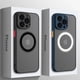 thumbnail image 2 of Pieles Magnéticas Mate Transparente Suave TPU Borde De Plástico Duro Para iPhone 14 11 13 12 Pro max Funda De Silicona, 2 of 4