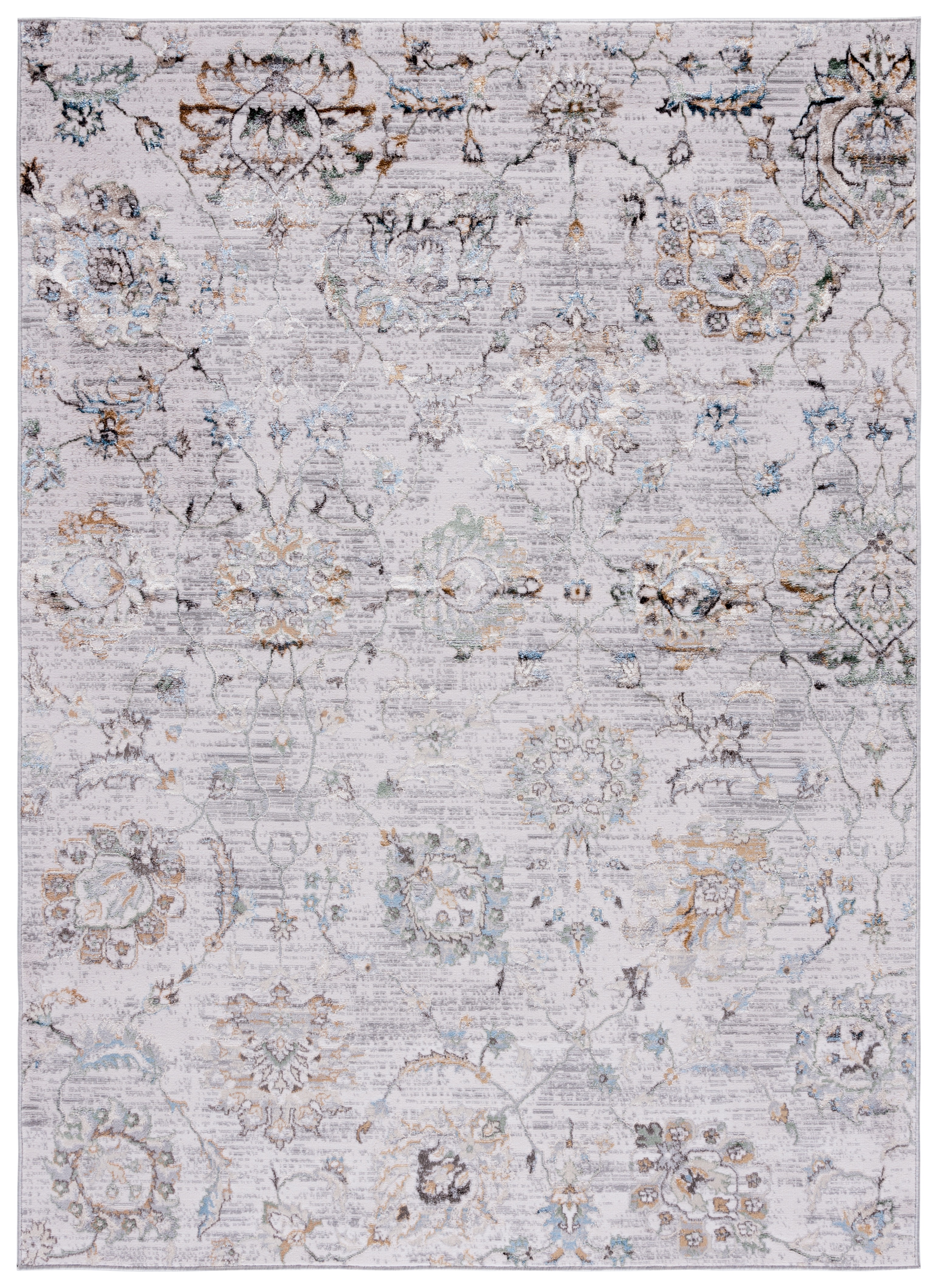 SAFAVIEH Bel Air Edith Abstract Polyester Area Rug, Beige/Gray, 4'5" x 6'5"